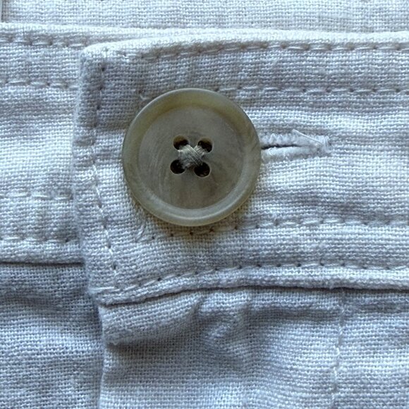 A New Day Pants Womens 14 Beige Linen Blend Straight Ankle High Rise Cargo - Picture 10 of 10